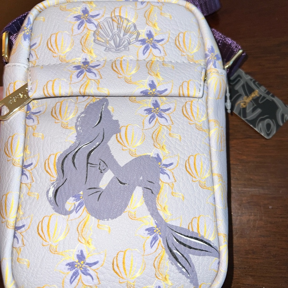 New Ariel Little Mermaid Disney Buckle Down Crossbody sling bag purse NWT NICE